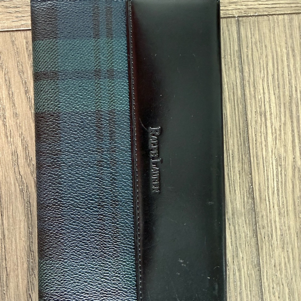 Ralph Lauren Black and green Plaid Wallet